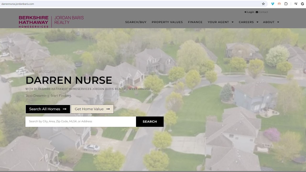 Personal Associate Website example — Darren Nurse on JordanBaris.com