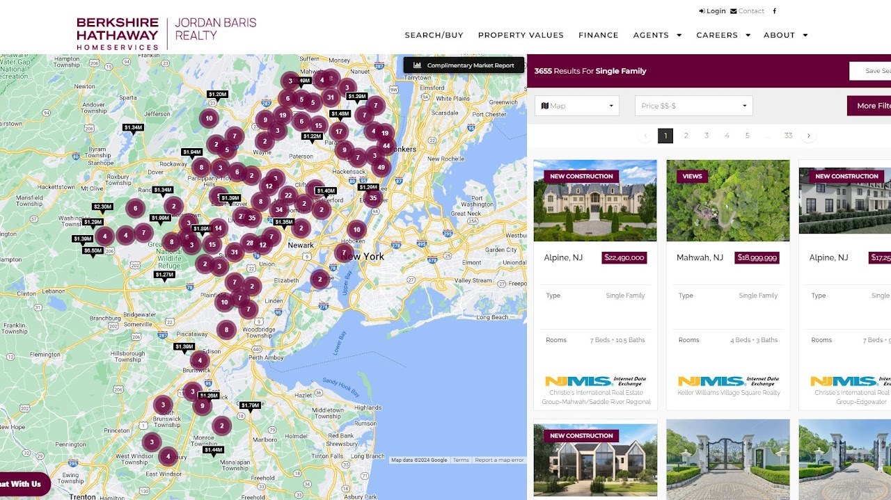 JordanBaris.com — the BHHS Jordan Baris Realty inventory search experience