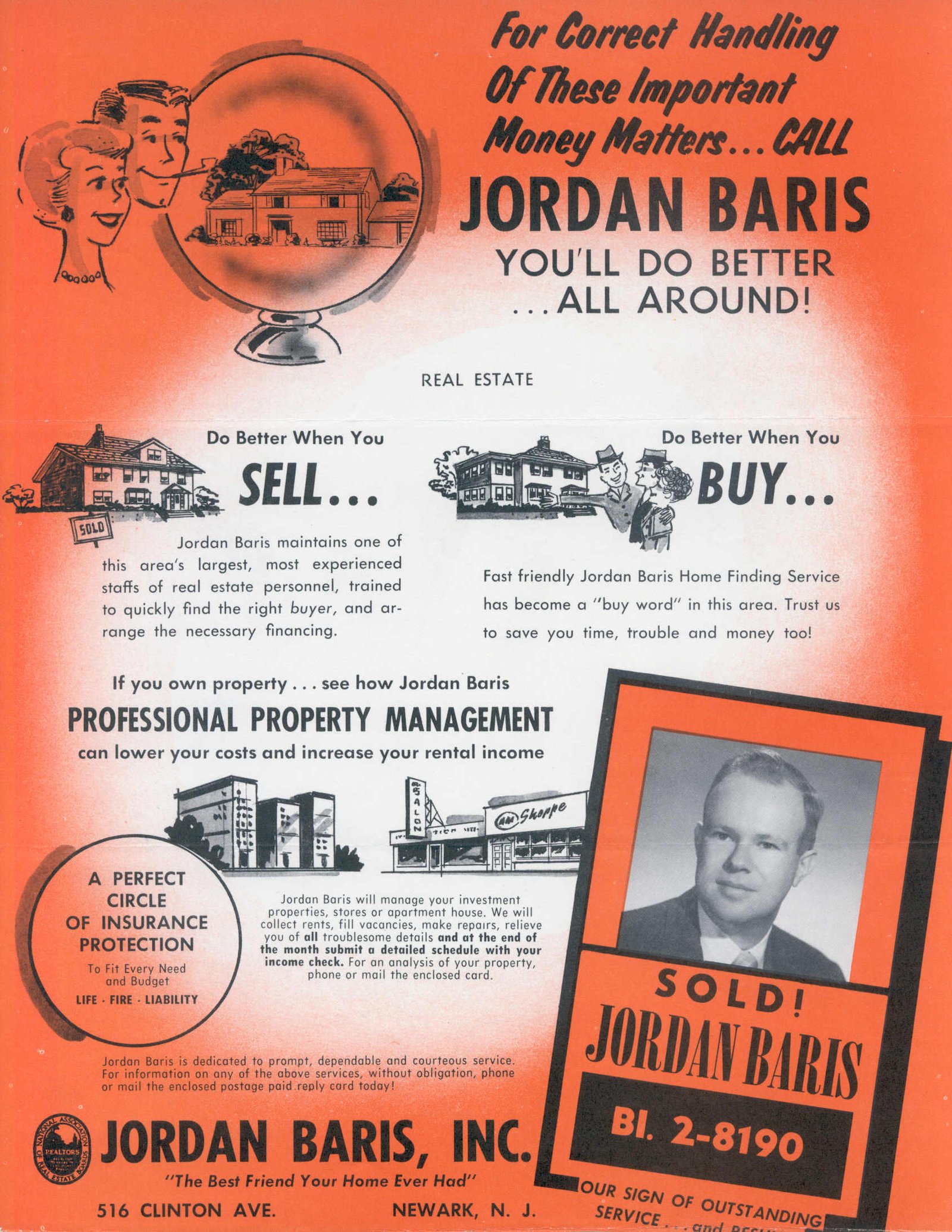 1961 property management flyer — ‘For Correct Handling’