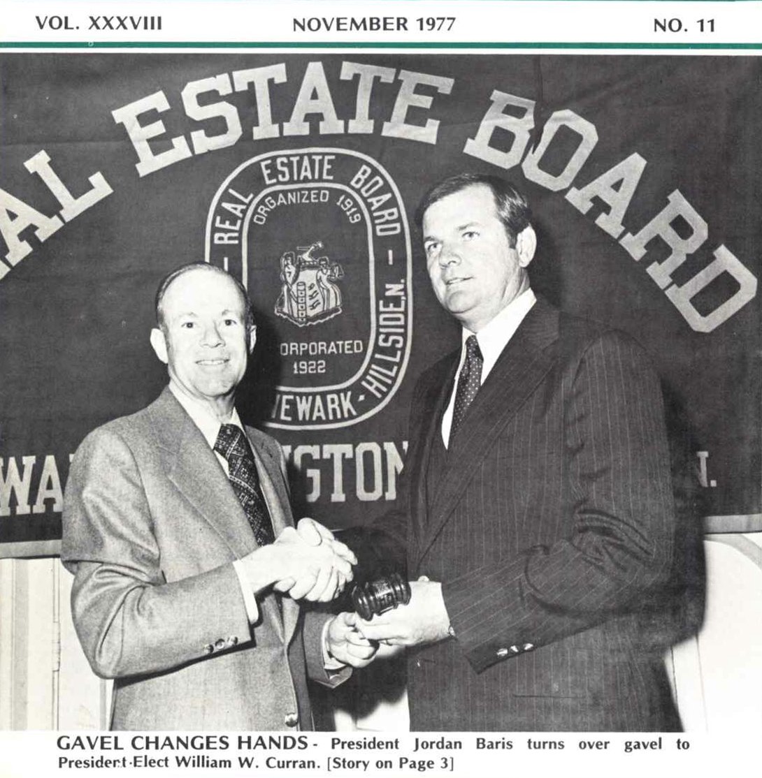 Jordan Baris with the Real Estate Board of Newark and Hillside, 1977