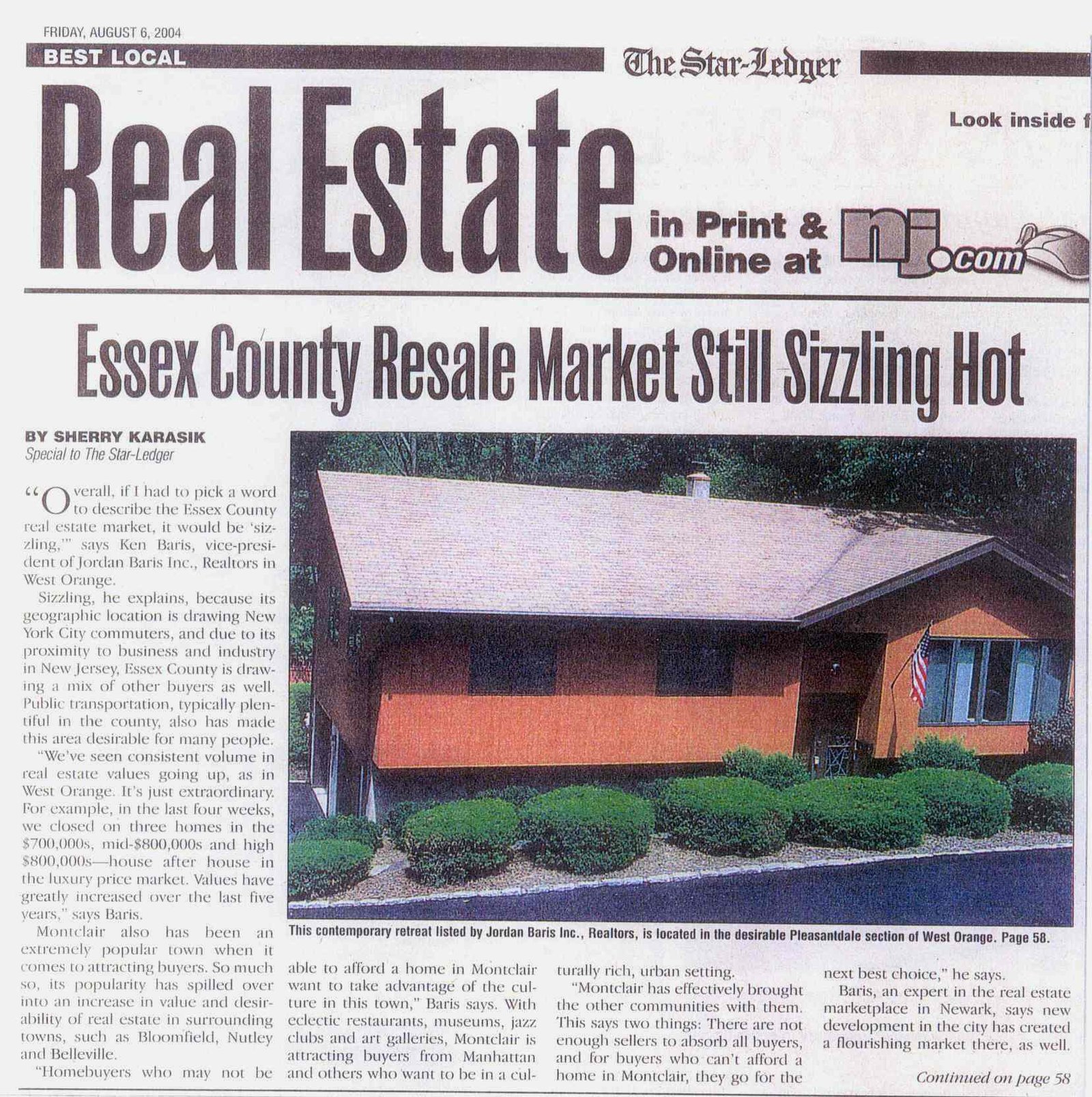 Star-Ledger feature, August 2004 — part one